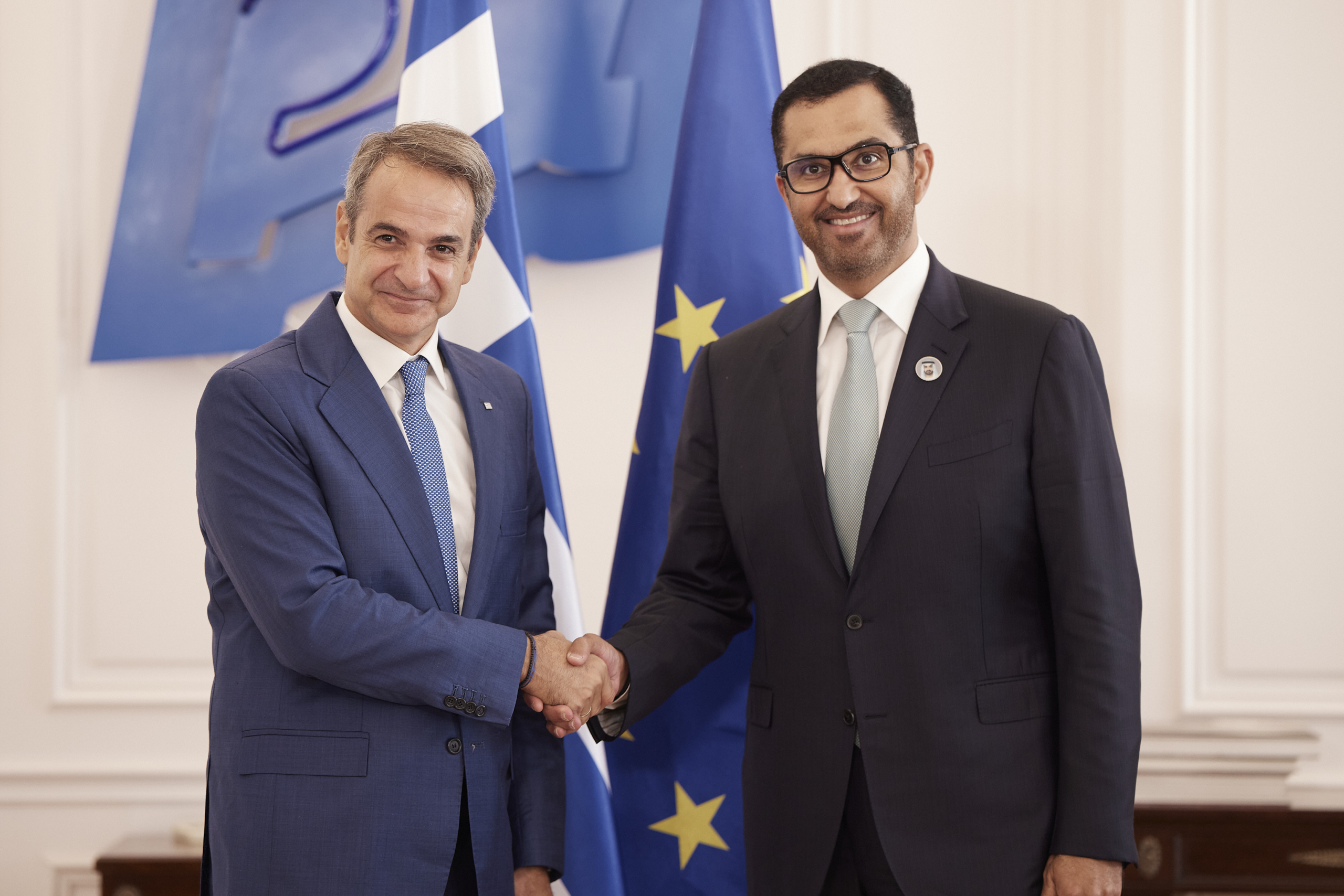 Κ. Μητσοτάκης: Συνάντηση με τον Υπουργό Βιομηχανίας και Προηγμένης Τεχνολογίας των ΗΑΕ, Sultan Al Jabe